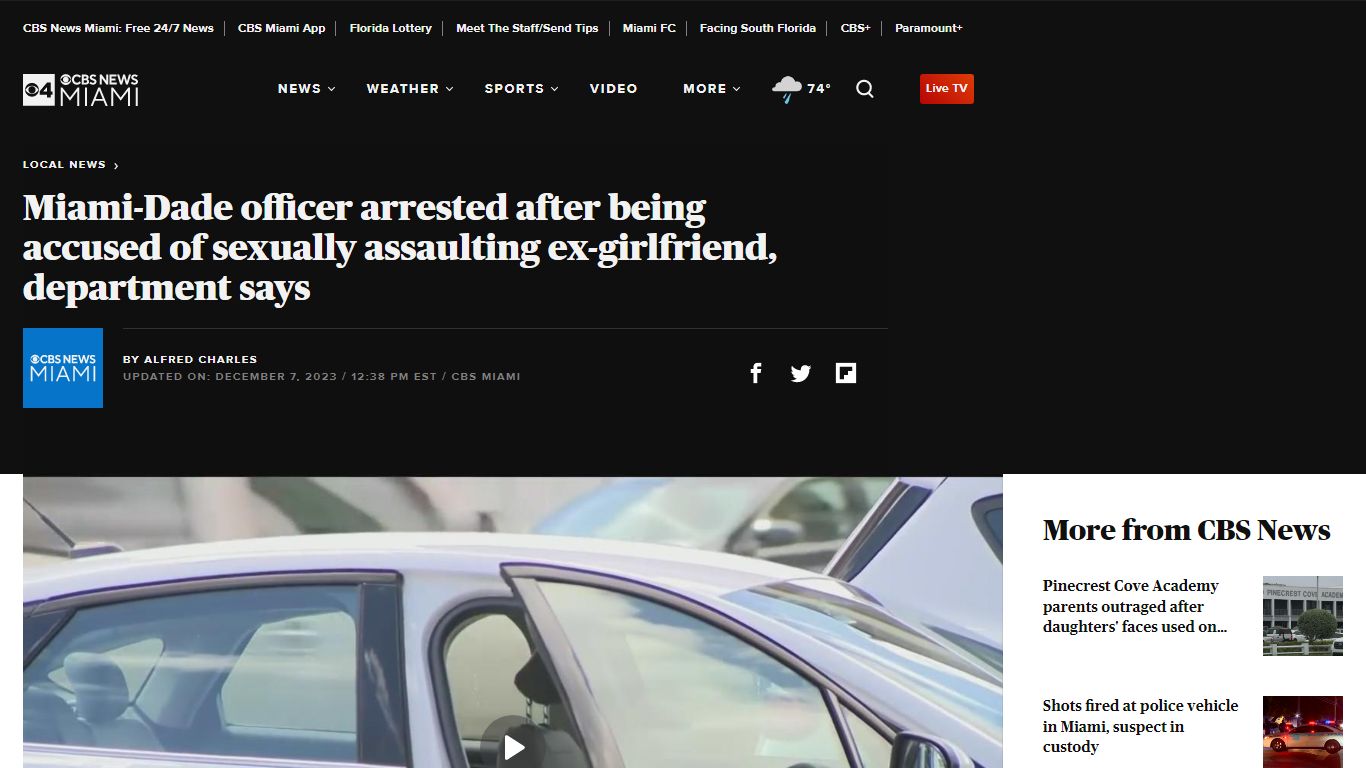 Miami-Dade officer arrested after being accused of sexually assaulting ...